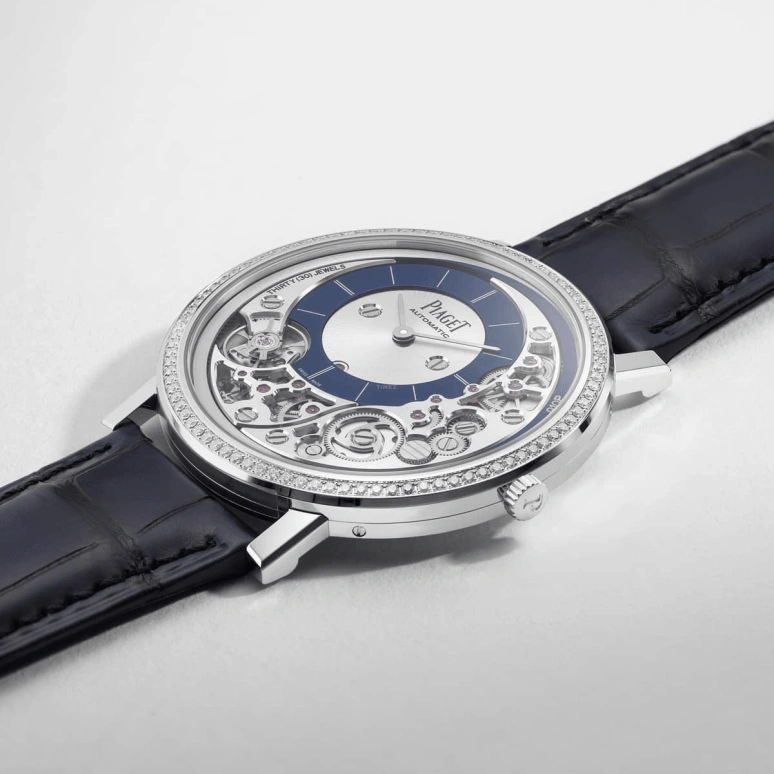 Piaget,Altiplano 41mm,41mm,White Gold,Silver,Blue,Automatic,In-house Caliber,Sapphire,Crystal Glass,G0A45121
