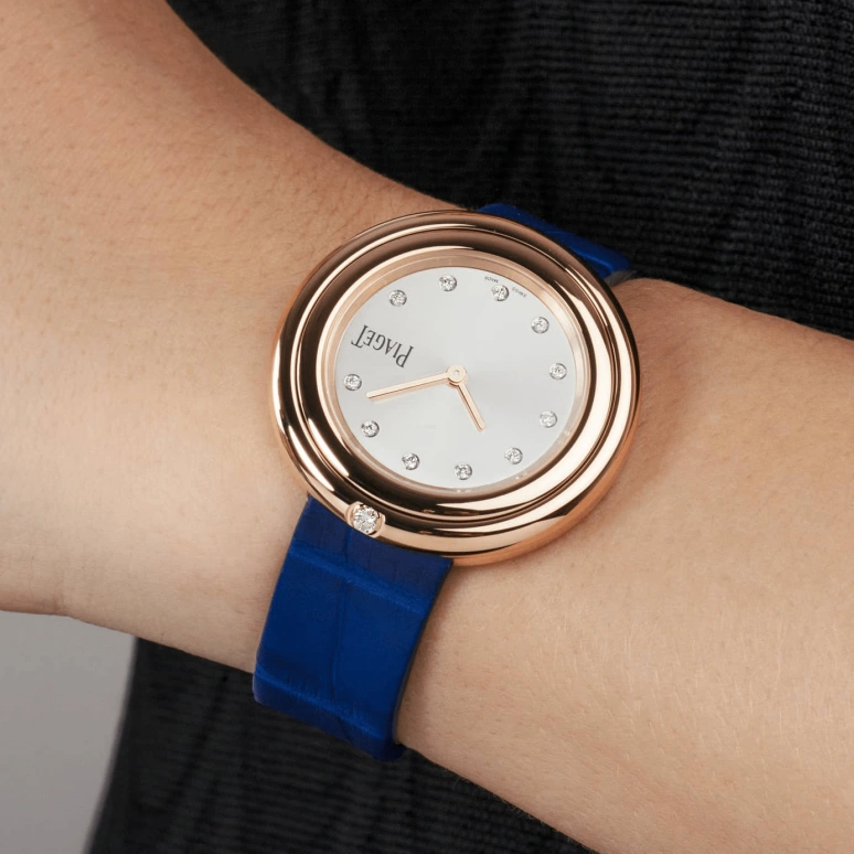 Piaget,Possession 34mm,34mm,Rose Gold,Silver White,In-house Caliber,Sapphire,Crystal Glass,G0A44091