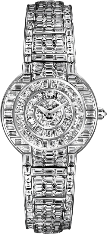 Piaget,High Jewellery 29mm,29mm,White Gold,Silver,Quartz,In-house Caliber,Sapphire,Crystal Glass,G0A27019