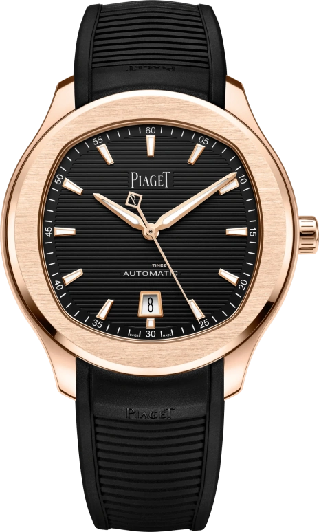 Piaget,Polo 42mm,42mm,Rose Gold,Black,Automatic,Day,48hours,G0A50017