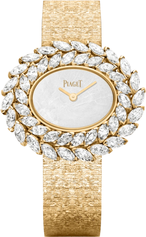 Piaget,High Jewellery 35x30mm,35x30mm,Rose Gold,White,Quartz,In-house Caliber,Sapphire,Crystal Glass,G0A42253