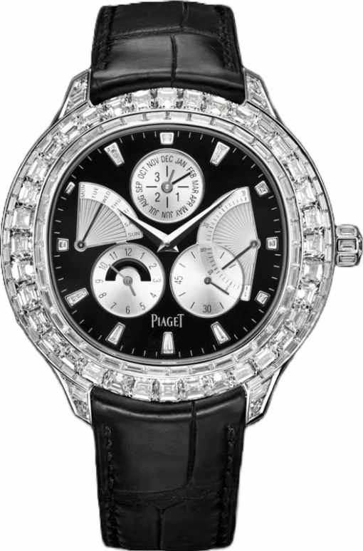 Piaget,Emperador 46.50mm,46.50mm,White Gold,Black,Automatic,Perpetual Calendar,Leap Year,Month,Date,81hours,In-house Caliber,G0A37020