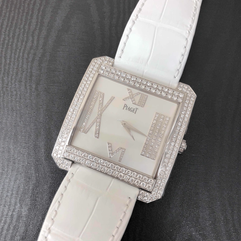 Piaget,Limelight 42mm,42mm,White Gold,White,Automatic,Sapphire,Crystal Glass,Square,G0A34017