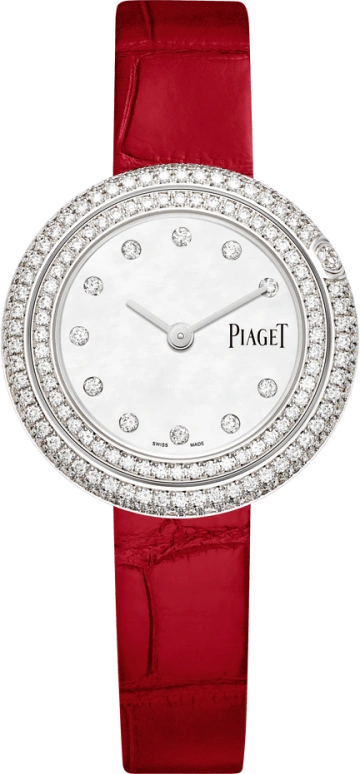 Piaget,Possession 29mm,29mm,White Gold,Silver White,Quartz,In-house Caliber,Sapphire,Crystal Glass,G0A44285