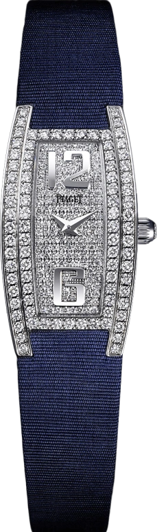 Piaget,Limelight 40mm,40mm,White Gold,Silver,Sapphire,Crystal Glass,Tonneau,G0A26055