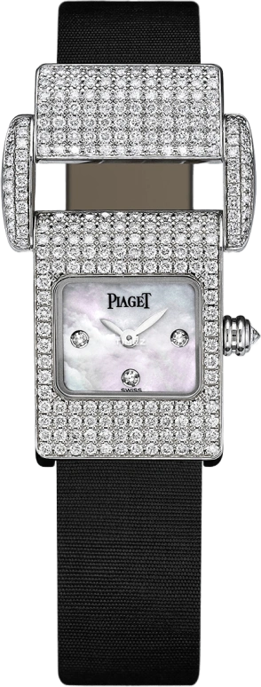Piaget,Limelight 24x17mm,24x17mm,White Gold,White,Sapphire,Crystal Glass,Rectangular,G0A25022