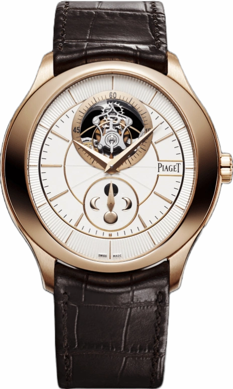 Piaget,Gouverneur 43mm,43mm,Pink Gold,Silver,Handwound,Moonphase,Tourbillon Escapement,G0A37114