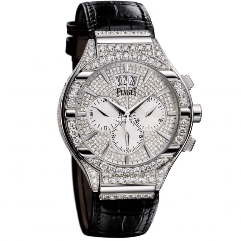 Piaget,Polo 43mm,43mm,White Gold,Silver White,Automatic,Chronograph,Day,G0A33038
