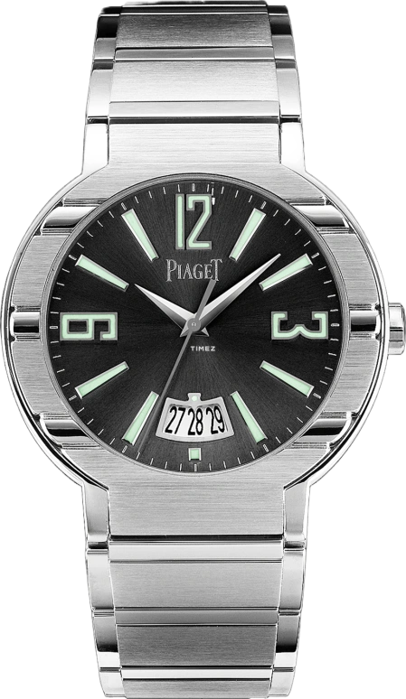 Piaget,Polo 38mm,38mm,White Gold,Black,Sapphire,Crystal Glass,Open,G0A32028