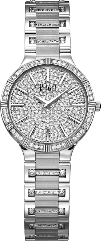 Piaget,Jewellery 28mm,28mm,White Gold,Silver,Quartz,In-house Caliber,Sapphire,Crystal Glass,G0A34053
