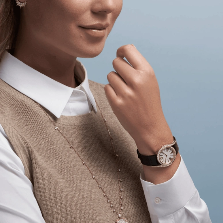 Piaget,Limelight 32mm,32mm,Rose Gold,Silver,Automatic,In-house Caliber,Sapphire,Crystal Glass,G0A45361