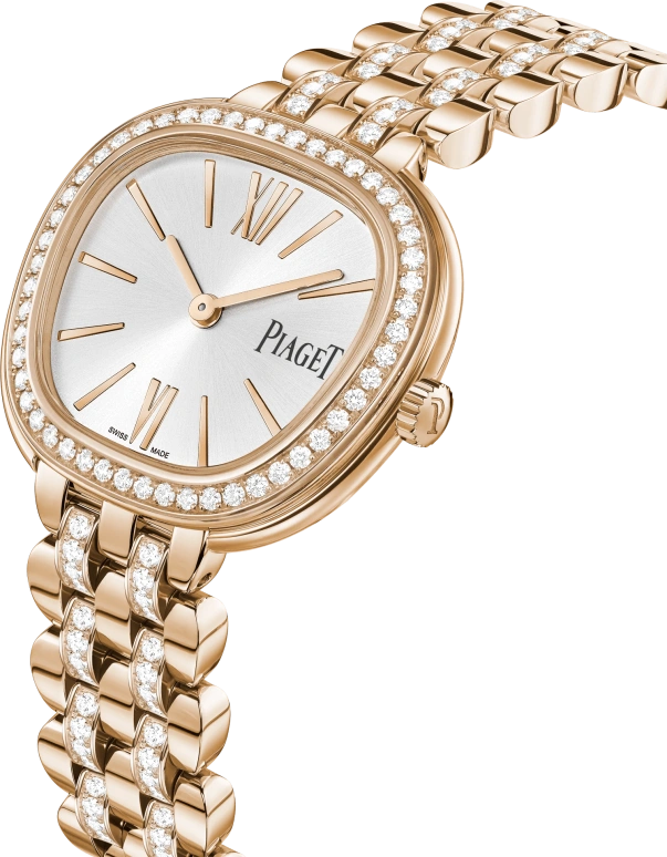 Piaget,Sixtie 29mm,29mm,Rose Gold,White,Quartz,In-house Caliber,Sapphire,Crystal Glass,G0A50303