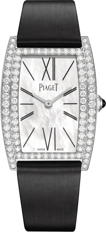 Piaget,Jewellery 27x38mm,27x38mm,White Gold,White,Handwound,In-house Caliber,Sapphire,Crystal Glass,G0A41198