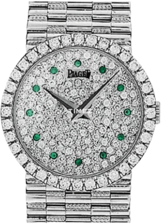 Piaget,Other 28mm,28mm,White Gold,Silver,Quartz,Sapphire,Crystal Glass,Round,G0A05420