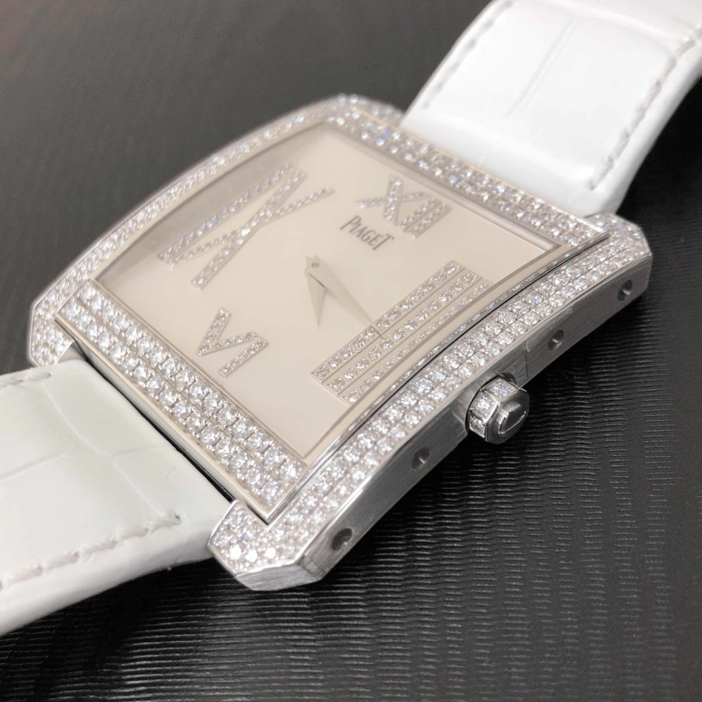 Piaget,Limelight 42mm,42mm,White Gold,White,Automatic,Sapphire,Crystal Glass,Square,G0A34017