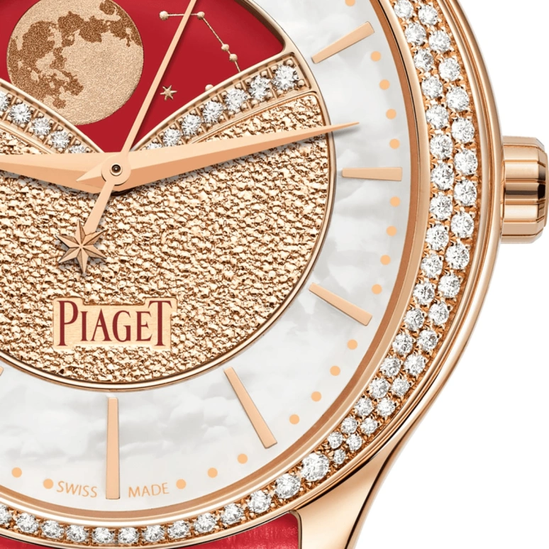 Piaget,Jewellery 36mm,36mm,Rose Gold,Rose,White,Automatic,Moonphase,In-house Caliber,G0A45124