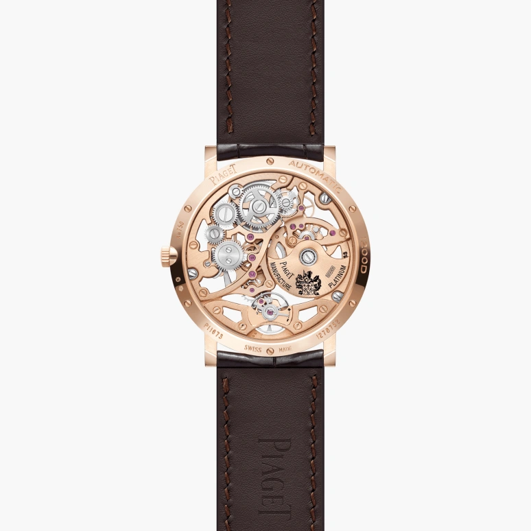 Piaget,Altiplano 38mm,38mm,Rose Gold,Skeleton,Automatic,In-house Caliber,Sapphire,Crystal Glass,G0A45225
