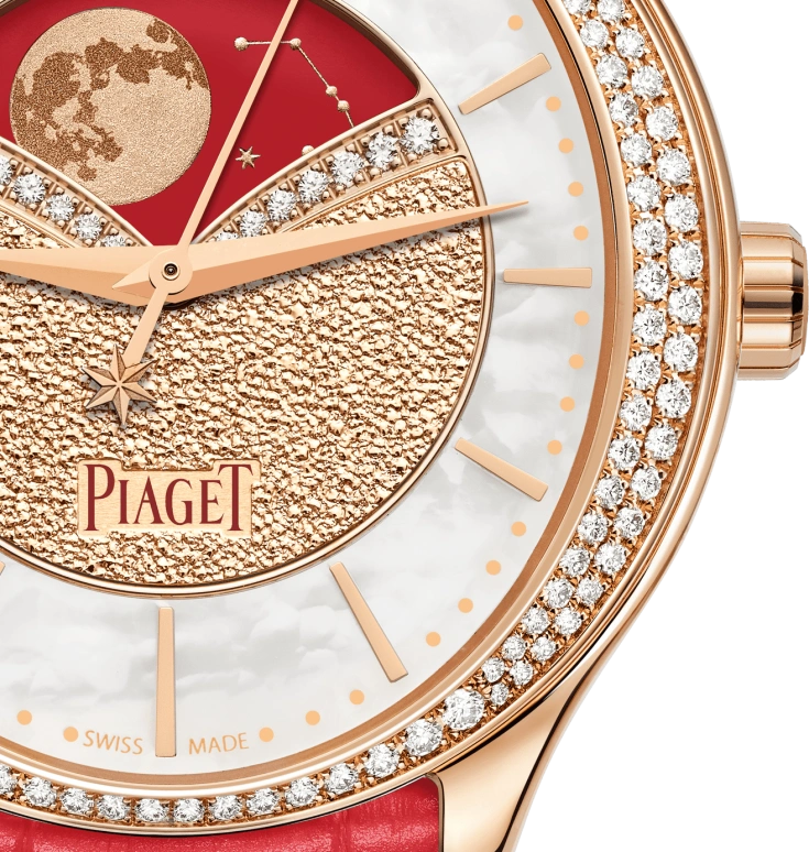 Piaget,Jewellery 36mm,36mm,Rose Gold,Rose,White,Automatic,Moonphase,In-house Caliber,G0A45124