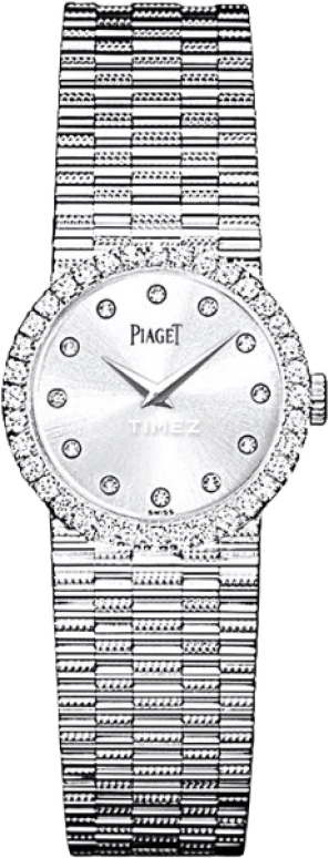 Piaget,Tradition 26mm,26mm,White Gold,Silver,Quartz,In-house Caliber,Sapphire,Crystal Glass,G0A10806