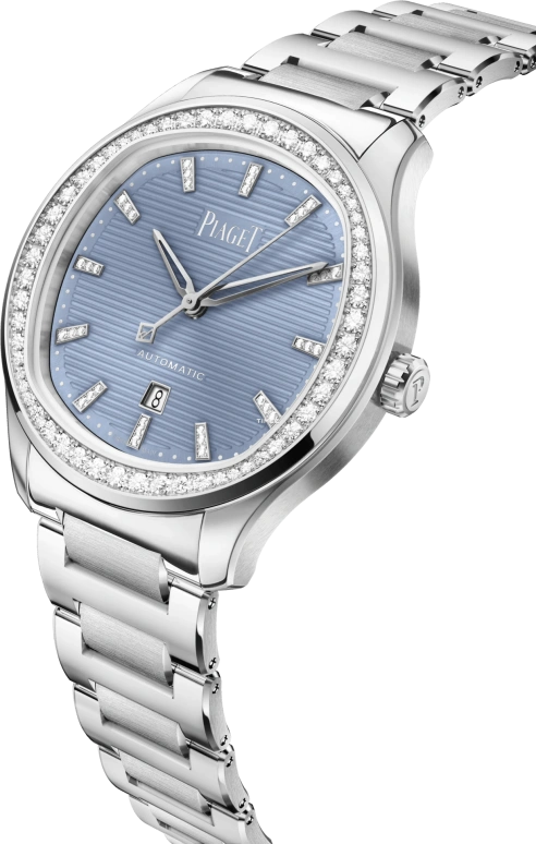 Piaget,Polo 36mm,36mm,Stainless Steel,Blue,Automatic,Day,Sapphire,Crystal Glass,G0A47027