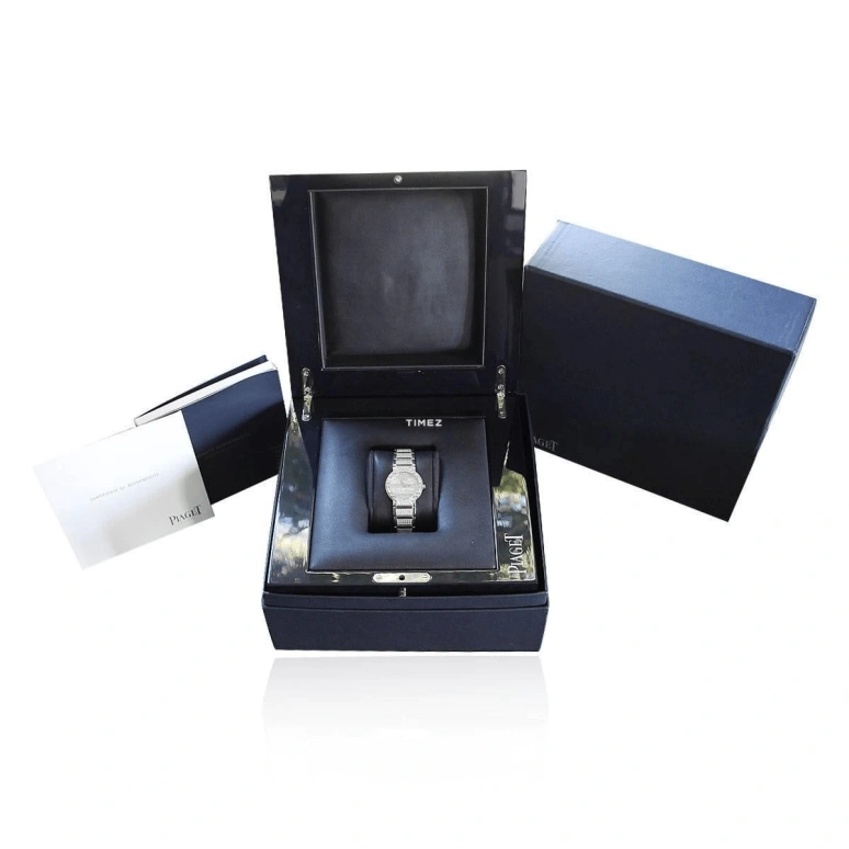 Piaget,Polo 28mm,28mm,White Gold,Silver,Quartz,Sapphire,Round,G0A29038