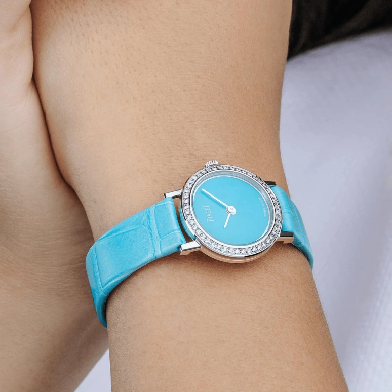 Piaget,Altiplano 24mm,24mm,White Gold,Turquoise,Blue,Quartz,In-house Caliber,Sapphire,Crystal Glass,G0A43172