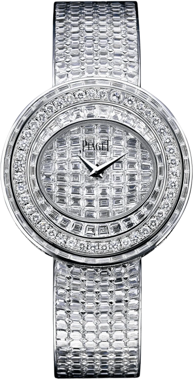 Piaget,High Jewellery 34mm,34mm,White Gold,Silver,In-house Caliber,Sapphire,Crystal Glass,Setting,Diamonds,G0A32086