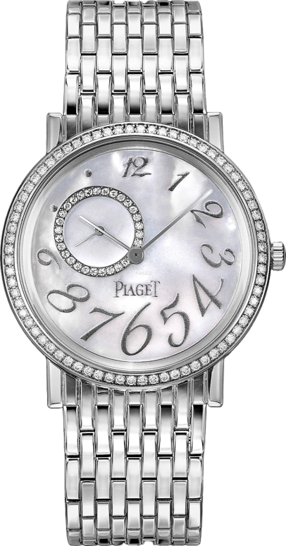 Piaget,Altiplano 34mm,34mm,White Gold,Silver White,Sapphire,Crystal Glass,Round,G0A33105