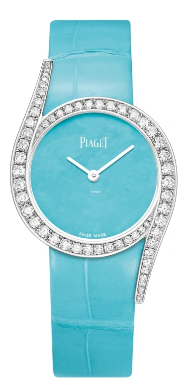 Piaget,Limelight 32mm,32mm,White Gold,Turquoise,Blue,Quartz,In-house Caliber,Sapphire,Crystal Glass,G0A43161