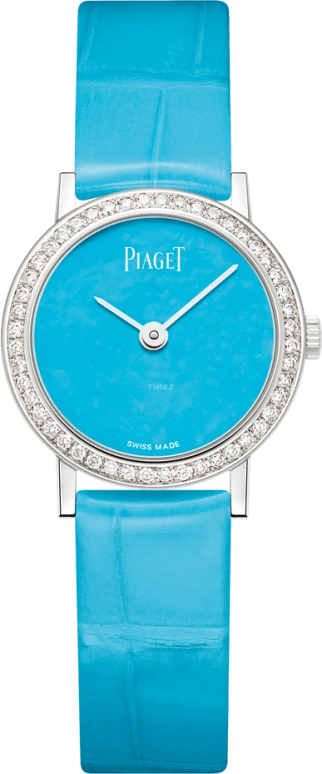 Piaget,Altiplano 24mm,24mm,White Gold,Turquoise,Blue,Quartz,In-house Caliber,Sapphire,Crystal Glass,G0A43172