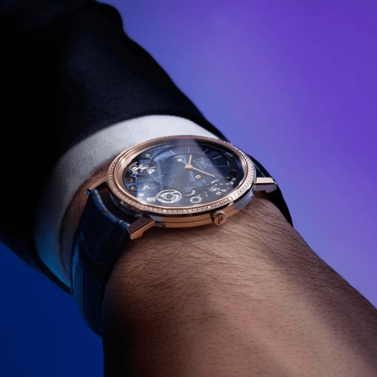 Piaget,Altiplano 41mm,41mm,Rose Gold,Blue,Automatic,In-house Caliber,Sapphire,Crystal Glass,G0A47124