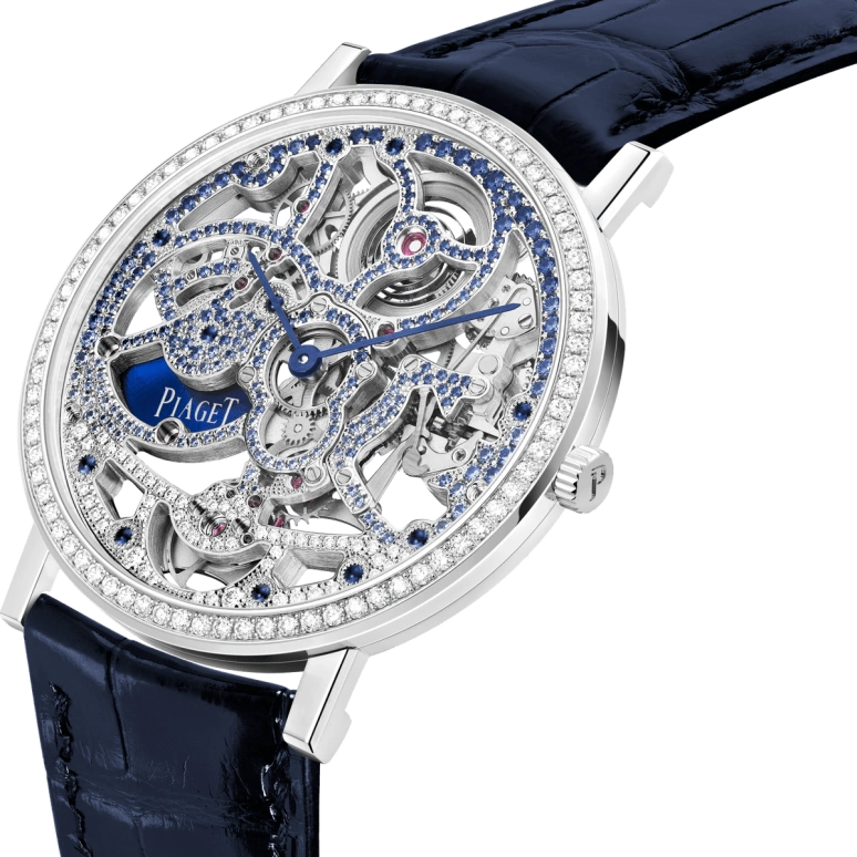 Piaget,Altiplano 38mm,38mm,White Gold,Skeleton,Automatic,In-house Caliber,Sapphire,Crystal Glass,G0A47127