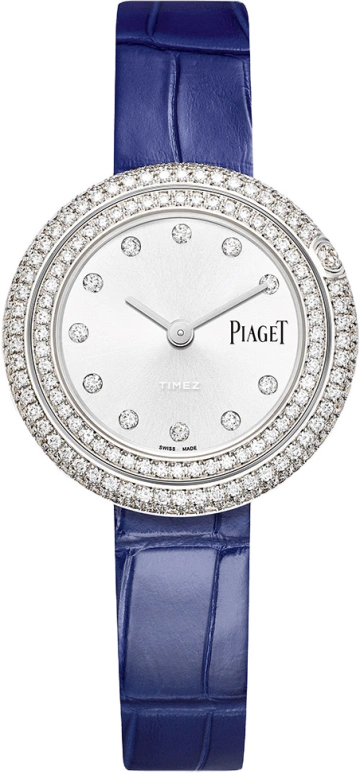 Piaget,Possession 34mm,34mm,White Gold,Silver,Quartz,In-house Caliber,Sapphire,Crystal Glass,G0A43095