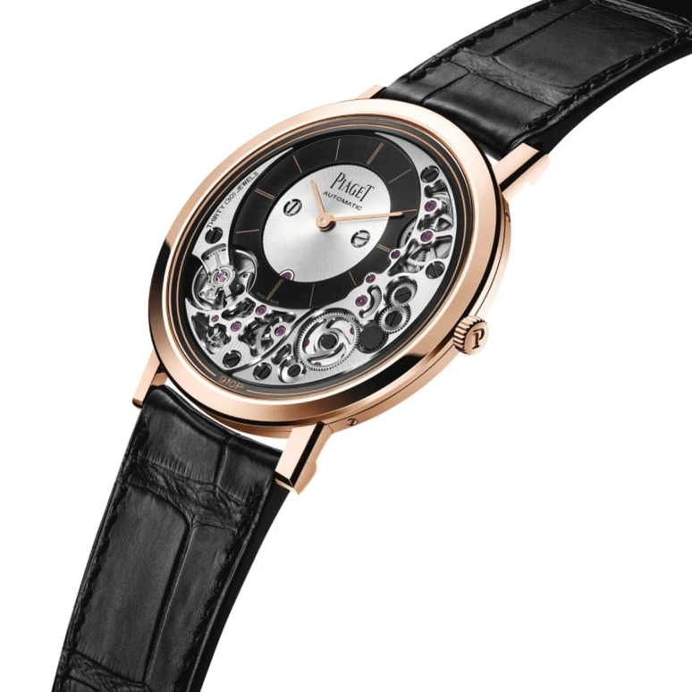 Piaget,Altiplano 41mm,41mm,Rose Gold,Black,Silver,Automatic,In-house Caliber,Sapphire,Crystal Glass,G0A43120