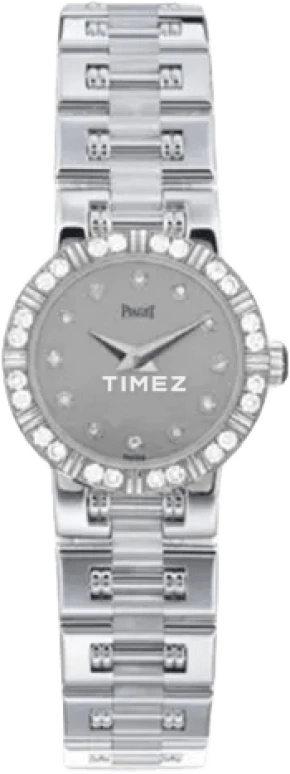 Piaget,Jewellery 17mm,17mm,White Gold,Grey,Quartz,Sapphire,Crystal Glass,Round,G0A20007