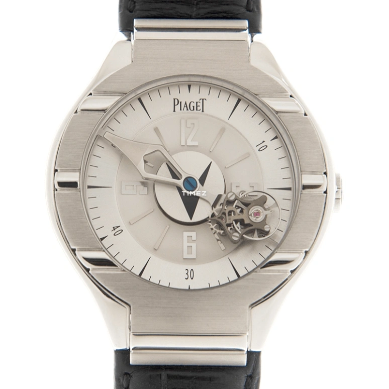 Piaget,Polo 45mm,45mm,White Gold,Silver,Handwound,Tourbillon,80hours,G0A31123