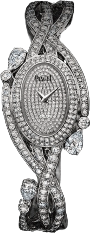 Piaget,High Jewellery 20x28mm,20x28mm,White Gold,Silver White,Quartz,In-house Caliber,Sapphire,Crystal Glass,G0A35175