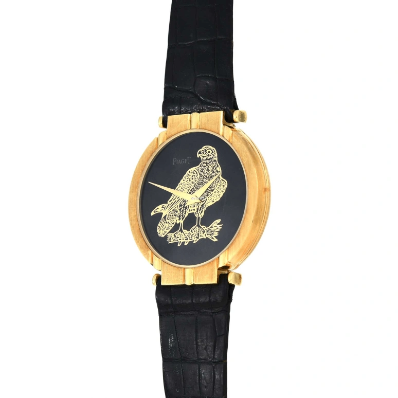 Piaget,Polo 31mm,31mm,Yellow Gold,Black,Quartz,Sapphire,Crystal Glass,Round,7673