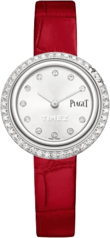 Piaget,Possession 29mm,29mm,White Gold,Silver,Quartz,In-house Caliber,Sapphire,Crystal Glass,G0A43084