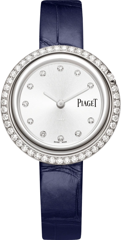 Piaget,Possession 34mm,34mm,White Gold,Silver,Quartz,In-house Caliber,Sapphire,Crystal Glass,G0A43094