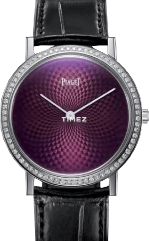 Piaget,Altiplano 34mm,34mm,White Gold,Transparent,Purple,Handwound,Sapphire,Crystal Glass,Round,G0A36083
