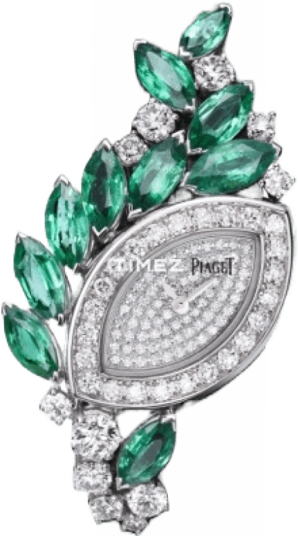 Piaget,High Jewellery 17.10x26.30mm,17.10x26.30mm,White Gold,Silver,Quartz,In-house Caliber,Sapphire,Crystal Glass,G0A36166