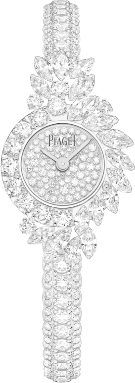 Piaget,High Jewellery 18mm,18mm,White Gold,Silver,Quartz,In-house Caliber,Sapphire,Crystal Glass,G0A45036