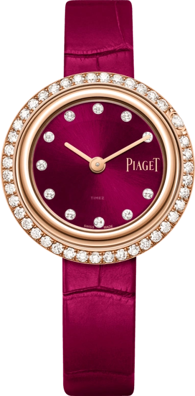 Piaget,Possession 34mm,34mm,Rose Gold,Red,In-house Caliber,Sapphire,Crystal Glass,G0A44096