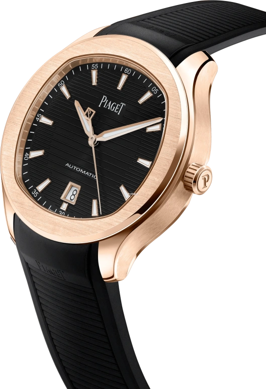 Piaget,Polo 42mm,42mm,Rose Gold,Black,Automatic,Day,48hours,G0A50017
