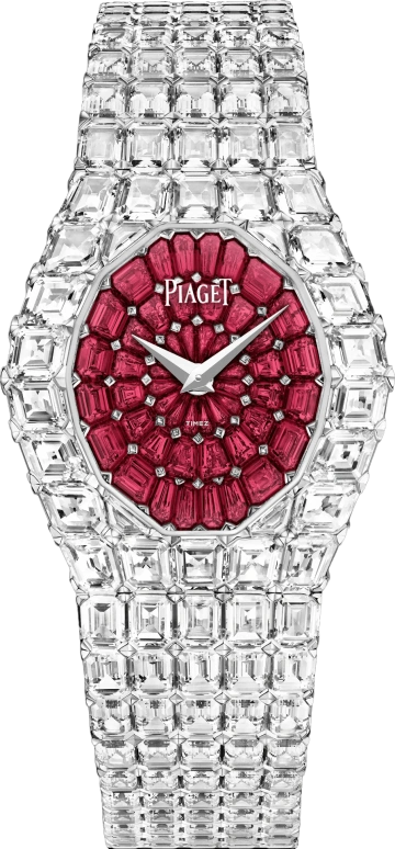 Piaget,Jewellery 32x35mm,32x35mm,White Gold,Red,Handwound,36hours,In-house Caliber,G0A49140
