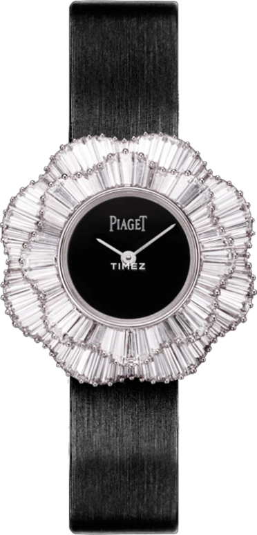 Piaget,High Jewellery 33mm,33mm,White Gold,Black,Quartz,In-house Caliber,Sapphire,Crystal Glass,G0A36155