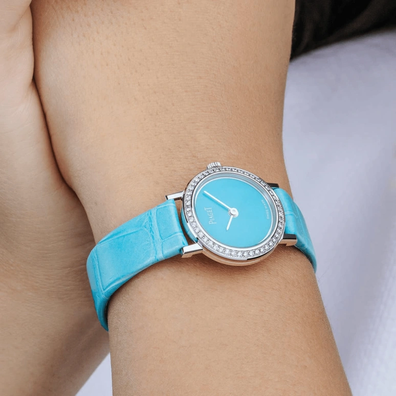 Piaget,Altiplano 24mm,24mm,White Gold,Turquoise,Blue,Quartz,In-house Caliber,Sapphire,Crystal Glass,G0A43172