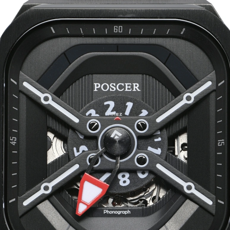 POSCER,Ptime 39x42mm,39x42mm,Stainless Steel,Black,Automatic,Sapphire,Glass,Other,P,P.6227M.BBB