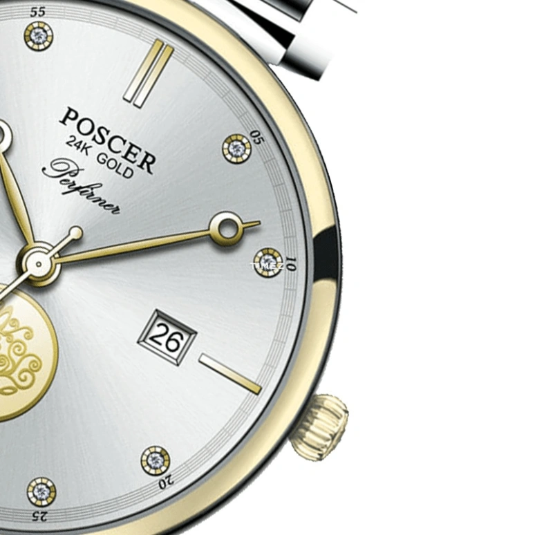 POSCER,Performer 30mm,30mm,Stainless Steel,Silver,Automatic,Sapphire,Glass,Round,P,P.8602LK.VVW